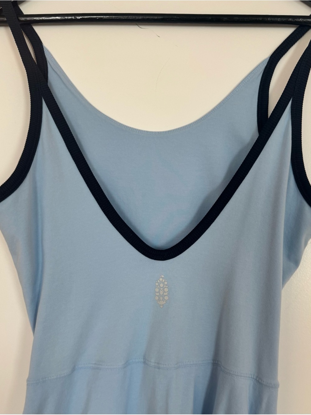 FP Movement by Free People Light Blue Tennis Romper with Navy Trim - Picture 6 of 7